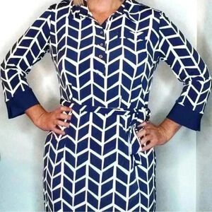Donna Morgan Geometric Shirt Dress